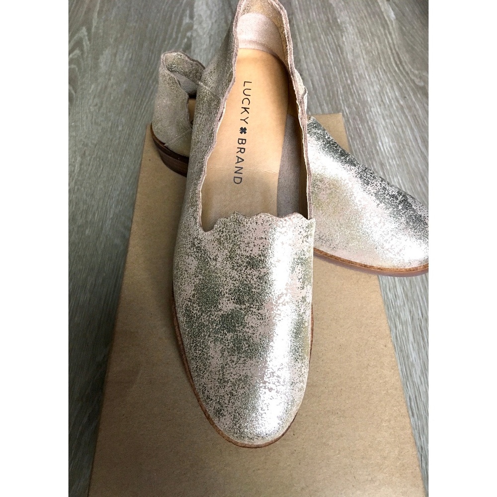 LUCKY BRAND Chaslie Loafer - Gold Nordic Metallic